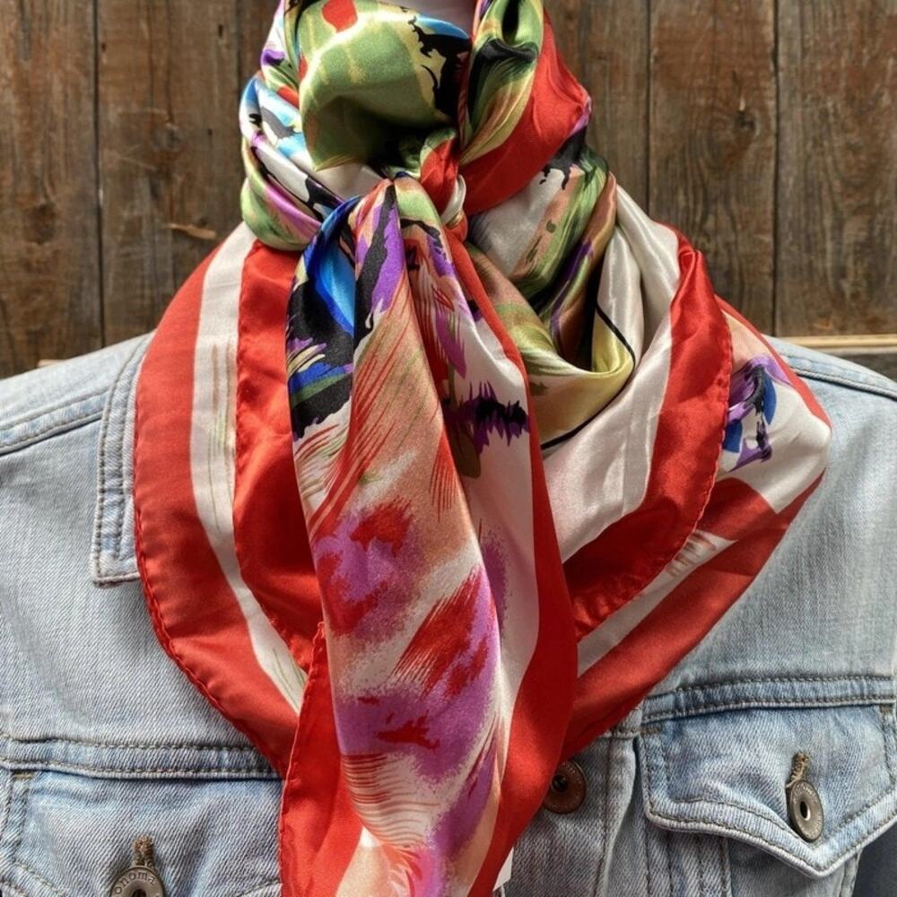 Abstract Print Wild Rag Scarf Western Southwestern Accent